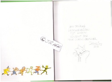 DIETWALD DOBLIES (1962-2021) dt. Zeichner, Illustrator, seit 1995 zeichnete er die Lurchi-Hefte für den Schuhhersteller Salamander