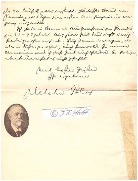 WILHELM BLOS (1849-1927) dt. Journalist, Schriftsteller und Politiker, Erster Staatspräsident von Württemberg
