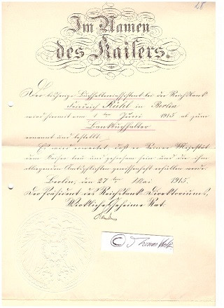 RUDOLF HAVENSTEIN (1857-1923) dt. Jurist, 1900-08 Präsident der Preußischen Staatsbank, 1908-23 Präsident der Reichsbank, Wirklicher Geheimer Rat