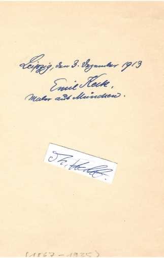 EMIL KECK (1867-1935) deutscher Porträt- und Genremaler sowie Zeichner und Restaurator in München. Er porträtierte mehrmals den König Ludwig III. von Bayern und zeigte seine Werke im Münchner Glaspalast und auf der Großen Berliner Kunstausstellung.