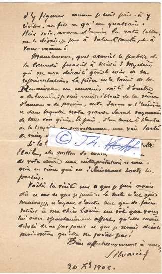 EUGENE SILVAIN (1851-1930) ein französischer Schauspieler. Er war Mitglied der Comédie-Française und von 1916 bis 1928 Dekan der Truppe / acteur français