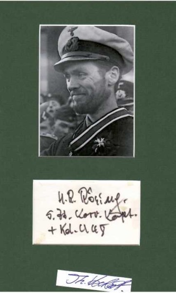 HANS RUDOLF RÖSING (1905-2004) deutscher Kapitän zur See, U-Boot-Kdt. "U 48", Führer der U-Boote West, Ritterkreuzträger / german submarine commander with knight´s Cross