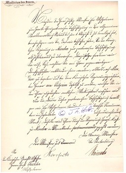 ERNST LUDWIG HERRFURTH (1830-1900) preußischer Staatsmann, 1888-92 Minister des Innern in Preußen, Staatsminister