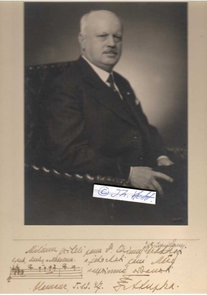 FRANTISEK STUPKA (1879-1954) Professor Dr., tschechischer Dirigent / czech conductor and composer / český dirigent, houslista a pedagog