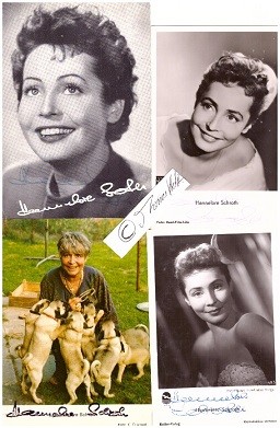 HANNELORE SCHROTH (1922-87) deutsche Schauspielerin, u.a. Unter den Brücken, Taxi-Kitty, Der Hauptmann von Köpenick, Liebling der Götter, Immer dieser Michel; iverheiratet mit Carl Raddatz und in zweiter Ehe mit dem österreichischen Tauchpionier Hans Hass