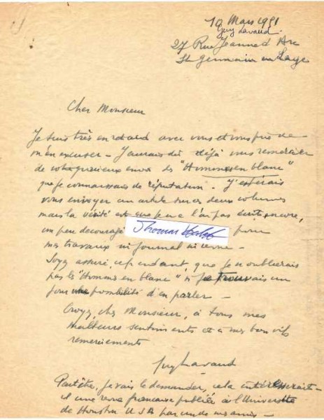 GUY LAVAUD (1883-1958) französischer symbolistischer Dichter / french symbolistic poet / poète symboliste français
