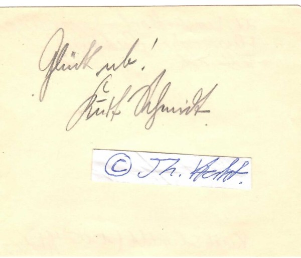 KURT SCHMIDT (1905-44 ME 262, V 6 abgestürzt) deutscher Weltrekord-Segelflieger, Sieger beim 17. Segelflugwettbewerb auf der Rhön (1936), Flugzeugkonstrukteur und Testpilot