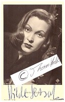 HILDE SESSAK (1915-2003) deutsche Schauspielerin, u.a. " Die Feuerzangenbowle" und drei Edgar-Wallace-Filme