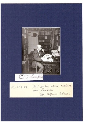 ALFRED WIENER (18885-1964) Dr., jüdisch-deutscher Publizist, 1933 emigriert, Gründer der Wiener Library und deren langjähriger Direktor