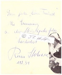 RENNEE STOBRAWA (1897-1971) deutsche Schauspielerin und Drehbuchautorin, verheiratet mit Ferdinand Hart und Fritz Genschow. Sie stand 1944 in der Gottbegnadeten-Liste des Reichsministeriums für Volksaufklärung und Propaganda.