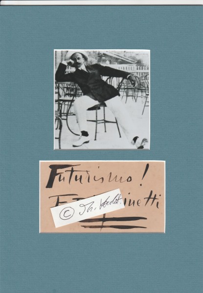 FILIPPO TOMMASO MARINETTI (1876-1944) italienischer Schriftsteller, faschistischer Politiker und Begründer des Futurismus