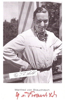 MANFRED VON BRAUCHITSCH (1905-2003) dt. Rennfahrer-Idol, Mercedes-Werksfahrer, erster Silberpfeil-Sieger, 1948 erster Präsident des Automobilclubs von Deutschland, Präsident des NOK der DDR