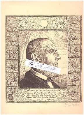 HANS THOMA (1839-1924) deutscher Kunstmaler und Graphiker, Professor an der Großherzoglichen Kunstschule in Karlsruhe und Direktor der Kunsthalle Karlsruhe ernannt