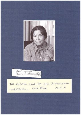 LUISE RINSER (1911-2002) deutsche Schriftstellerin / german writer, poet