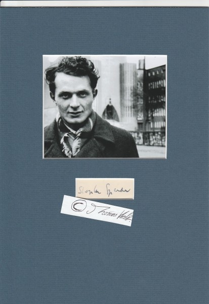 STEPHEN SPENDER (1909-95) CBE, Sir, englischer Dichter, Autor und Hochschullehrer, der sich in seinen Werken zeitweise auf soziale Ungerechtigkeiten und deren politische Überwindung konzentrierte, Professor, Bisexuell