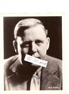 CHARLES LAUGHTON (1899-1962) britisch-amerikanischer Schauspieler sowie Regisseur, Oscar als Bester Hauptdarsteller für Das Privatleben Heinrichs VIII. (1933), Hauptrollen in Filmklassikern wie Meuterei auf der Bounty, Der Glöckner von Notre Dame, Zeugin der Anklage und Spartacus.