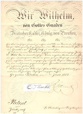 WILHELM I. (1797-1888) Deutscher Kaiser, König von Preußen; LEO VON CAPRIVI ( (1831-99) Graf von Caprivi de Caprera de Montecuccoli, dt. Reichskanzler, Admiral und General
