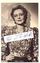 KÄTHE HAACK (1897-1986) deutsche Schauspielerin mit beinahe 70-jähriger Filmkarriere, 1935 bis 1944 war sie am Preußischen Staatstheater Berlin unter Gustaf Gründgens engagiert, 1943 an der Seite von Hans Albers die Baronin Münchhausen in Münchhausen, seit 1916 mit dem Schauspieler Heinrich Schroth (1871–1945) verheiratet
