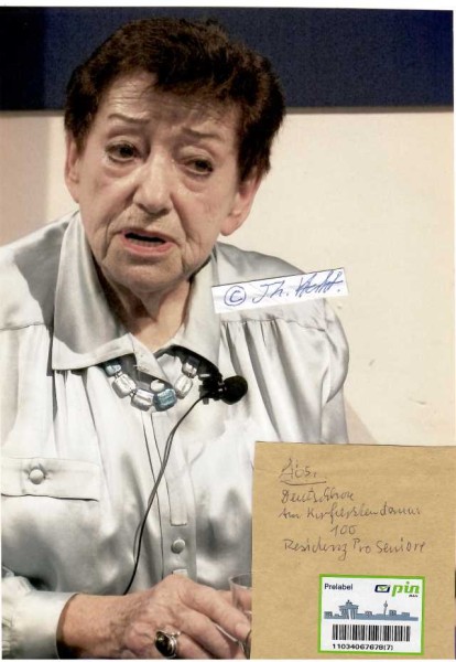 INGE DEUTSCHKRON (1922-2022) deutsch-israelische Schriftstellerin und Journalistin, 2018 Ehrenbürgerin von Berlin
