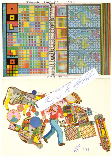 EDUARDO PAOLOZZI (1924-2005) Sir, schottischer Bildhauer, Grafiker, Filmemacher, Autor u. Lehrer; gilt als Begründer der Pop Art in England