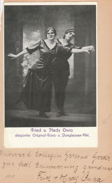 FRIED und HEDY ONRA deutsche Artisten, Jongleure