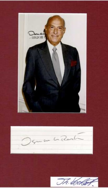 OSCAR DE LA RENTA (1932-2014) dominikanischer Modedesigner, der von Modekritikern zu den einflussreichsten Modeschöpfern des 20. Jahrhunderts gezählt wird.