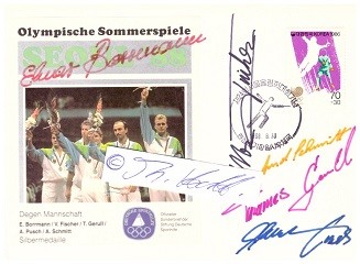 DEGEN - Deutsche Mannschaft für die Olympischen Sommerspiele in Seoul 1988, Gewinner der Silbermedaille