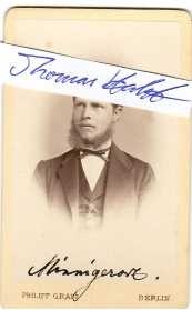 WILHELM VON MINNIGERODE (1840-1913) deutscher Gutsbesitzer, Reichstagsabgeordneter und Führer der Deutschkonservativen Partei