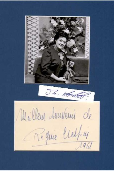 REGINE CRESPIN (1927-2007) französische Opernsängerin, Sopran / French soprano