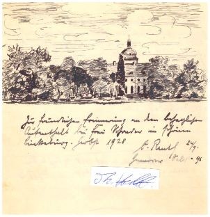 C(arl ?) RAUTH (Daten unbekannt, mglw. ein Sohn von Otto Rauth) Landschaftsmaler aus Hannover- BÜCKEBURG 1928