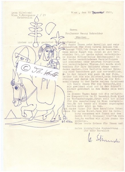 LEON SLIWINSKI (1916-2001) polnischer Maler, Graphiker, Bildhauer, Restaurator; ursprünglich Geigenbauer, nach 1945 bildhauerisch am Wiederaufbau Warschaus beteiligt; ab den 1950ern zahlreiche internationale Ausstellungen