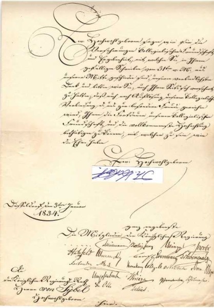 KÖNIGLICHE REGIERUNG zu DÜSSELDORF 1834