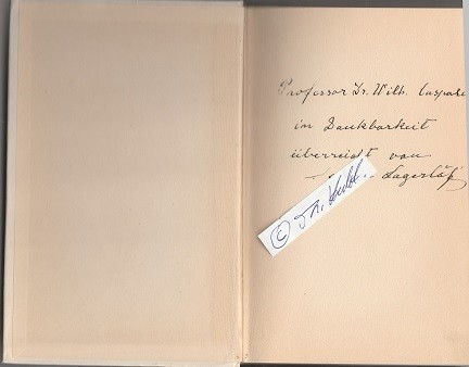 SELMA LAGERLÖF (1858-1940) schwedische Schriftstellerin "Nils Holgerson und die Wildgänse", 1909 erhielt sie als erste Frau den Nobelpreis für Literatur und wurde 1914 als erste Frau in die Schwedische Akademie aufgenommen.