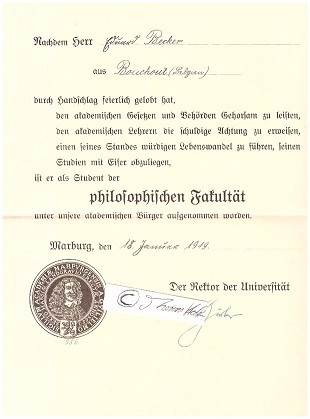 AUGUST GRÜBER (1864-1937) Prof.Dr.med., deutscher Mediziner, Pharmakologe, Rektor der Philipps-Universität Marburg