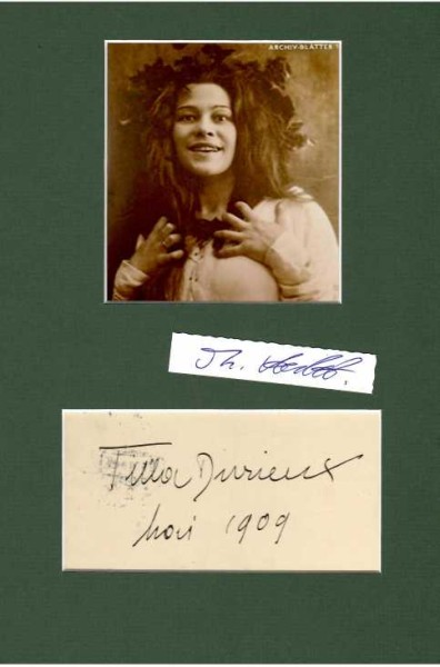 TILLA DURIEUX (1880-1971) österreichische Schauspielerin, bedeutende Person der Zeitgeschichte