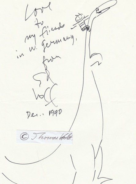 SYD HOFF (1912-2004) jüdisch-amerikanischer Zeichner, Karikaturist, Cartoonist, u.a. Danny and the Dinosaur (1958)