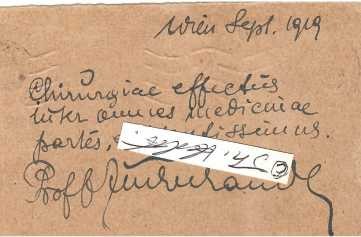 OTTO ZUCKERKANDL (1861-1921) Professor Dr.med., österreichischer Urologe, Chirurg und Hochschullehrer. Zuckerkandl hat sich auf Erkrankungen der Harnröhre, Blase und Prostata spezialisiert. 1919 gründete er die Wiener Urologischen Gesellschaft (ab 1936 Österreichische Gesellschaft für Urologie) und wurde ihr erster Präsident. Der Zuckerkandl-Preis ist eine Auszeichnung für besondere Leistungen auf dem Gebiet der Urologie. Am 7. Juli 1895 Jahre heiratete Zuckerkandl Amalie Mirjam Schlesinger (1869–1942), die ihm zuliebe zuvor zum Judentum konvertierte. Im Jahr 1917 malte Gustav Klimt ein Portrait von Amalie. / austrian doctor, urologist and University teacher