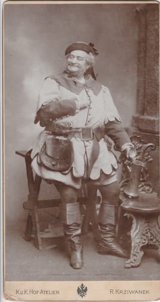 BERNHARD BAUMEISTER (1827-1917) deutsch-österreichischer Schauspieler, 1857 k. k. Hofschauspieler am Wiener Hofburgtheater / german-austrian theatre / stage actor