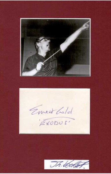 ERNEST GOLD (1921-99) US-amerikanischer Komponist österreichischer Herkunft. Seinen endgültigen Durchbruch erlebte er allerdings erst, als er für den Film Exodus 1961 den Oscar erhielt. Er war der erste Filmkomponist, der auf dem Hollywood Walk of Fame verewigt wurde.