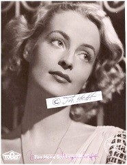 IRENE VON MEYENDORFF (1916-2001) deutschbaltische Schauspielerin, UFA-Star, seit 1967 britische Staatsbürgerin, 1988 Filmband in Gold