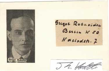 GRIGOL ROBAKIDSE (1894-1962) bedeutender georgischer Dichter und Schriftsteller, der mitunter auf Deutsch schrieb. Er war einer der Begründer der modernen psychologischen Erzählung in Georgien. / influential georgian poet