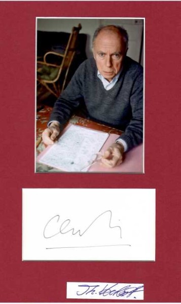CLAUDE SIMON (1913-2005) Professor Dr., französischer Schriftsteller. Er erhielt 1985 den Nobelpreis für Literatur. / french writer with nobel prize in literature