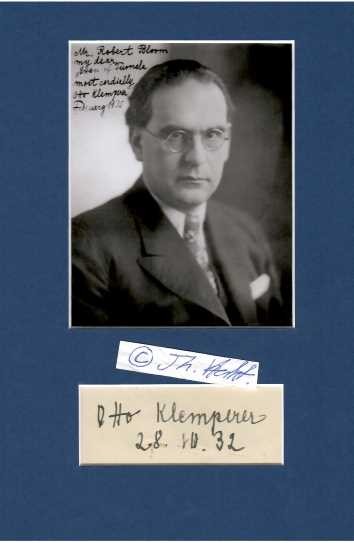 OTTO KLEMPERER ( Otto Nossan Klemperer, 1885-1973) deutscher Dirigent und Komponist. Er zählt zu den großen Dirigenten des 20. Jahrhunderts.