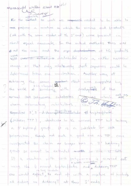 FREDERICK SANGER (1918-2013) Professor Dr.,britischer Biochemiker, NOBELPREIS für Chemie 1958 und 1980