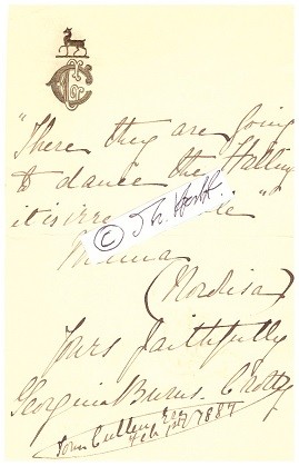 GEORGINA BURNS-CROTTY (1859-1932) English soprano. Georgina Burns was a leading figure with the Carl Rosa company for over a decade.