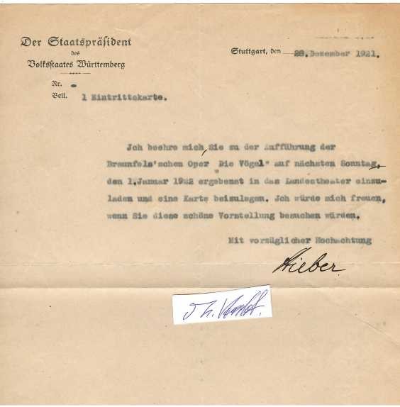 JOHANNES VON HIEBER (1862-1951) liberaler Politiker (NLP, ab 1918 DDP) und von 1920 bis 1924 Staatspräsident (Regierungschef) des Volksstaats Württemberg, 1910 Verleihung des Komturkreuzes des Ordens der Württembergischen Krone, womit der persönliche Adelstitel (Nobilitierung) verbunden war, Ehrenbürger der Stadt Welzheim und seiner Heimatgemeinde Waldhausen