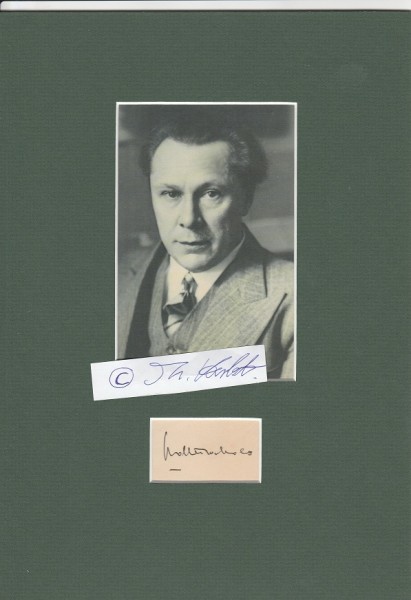 WALTER VON MOLO (Walter Ritter von Molo, 1880-1958) dt. Schriftsteller, 1919 Gründungsmitglied des deutschen PEN, 1928-30 Präsident der Preußischen Dichter-Akademie