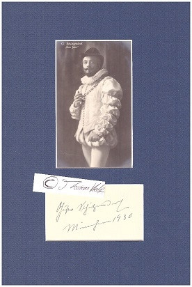 GUSTAV SCHÜTZENDORF (1883–1937), deutscher Opernsänger (Bariton)