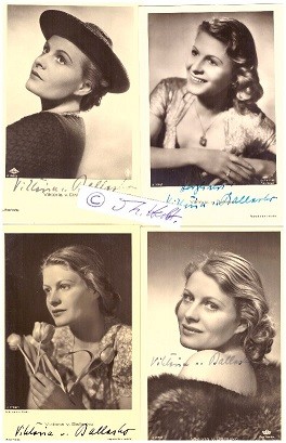 VIKTORIA VON BALLASKO (1909-76) österreichische Filmschauspielerin, die erste Hauptrolle spielte sie 1936 in dem Film Kinderarzt Dr. Engel mit Paul Hörbiger
