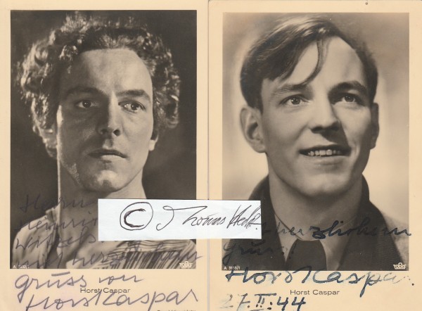 HORST CASPAR (1913-52) deutscher Bühnen- und Filmschauspieler, berühmter Faust-Darsteller, seit 1944 mit der Schauspielerin Antje Weisgerber verheiratet